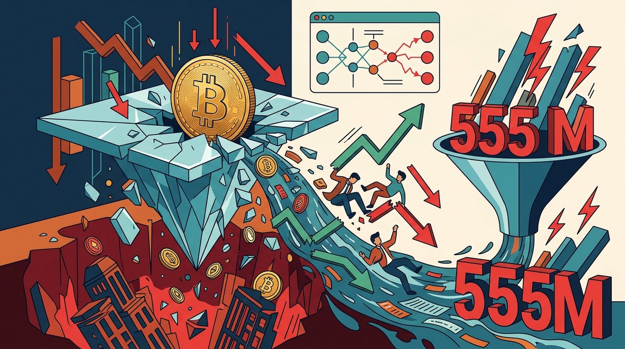 Bitcoin ร่วงหลุด $84K ทำยอดล้างพอร์ตพุ่งแตะ $555M