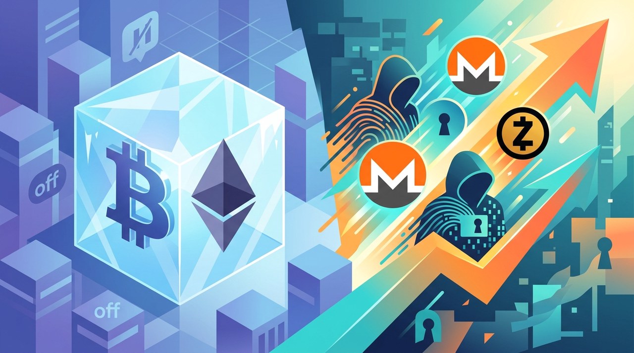 เหรียญสายความเป็นส่วนตัวพุ่งแรง ขณะที่ Bitcoin และ Ethereum เริ่มพักตัว