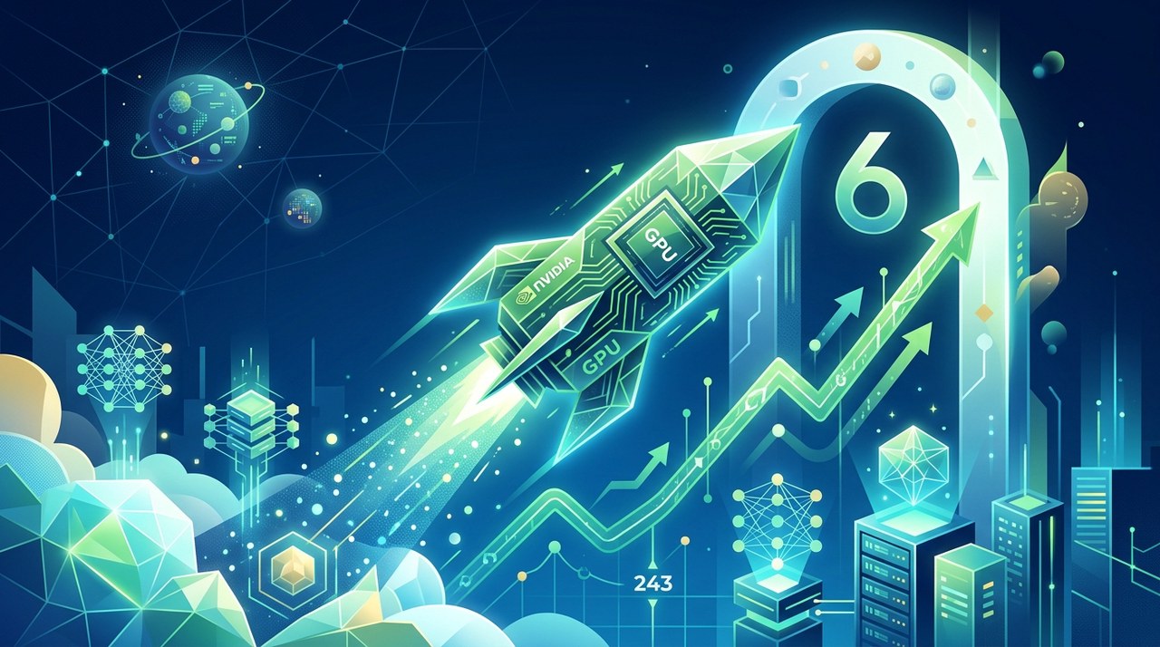 หุ้น Nvidia พุ่งทะลุ $243 ลุ้นสร้างประวัติศาสตร์แตะ $6 ล้านล้าน