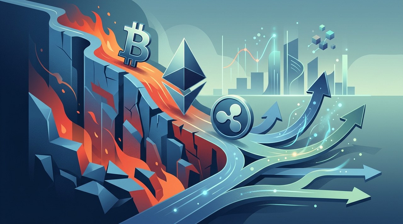ตลาดคริปโตย่อตัว: BTC, ETH และ XRP กำลังจะไปทางไหนต่อ?