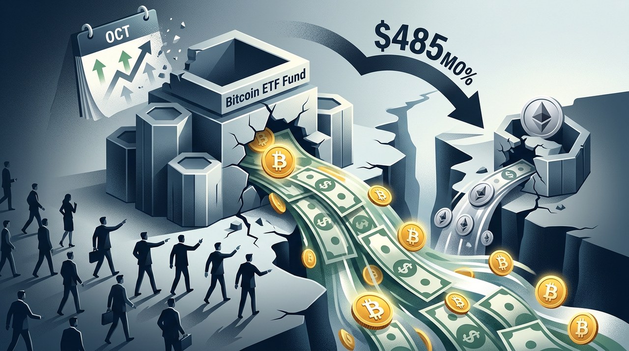 US Bitcoin ETFs Lose $485M in Biggest Outflow Since June