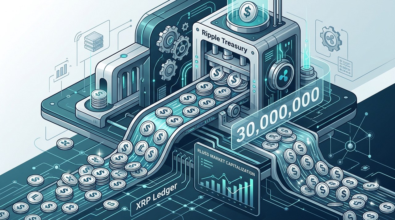 Ripple Treasury มินต์เหรียญ RLUSD เพิ่มอีก 30 ล้านเหรียญ